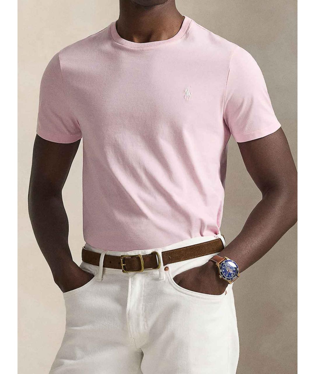 POLO RALPH LAUREN Бежевая хлопковая футболка, фото 2