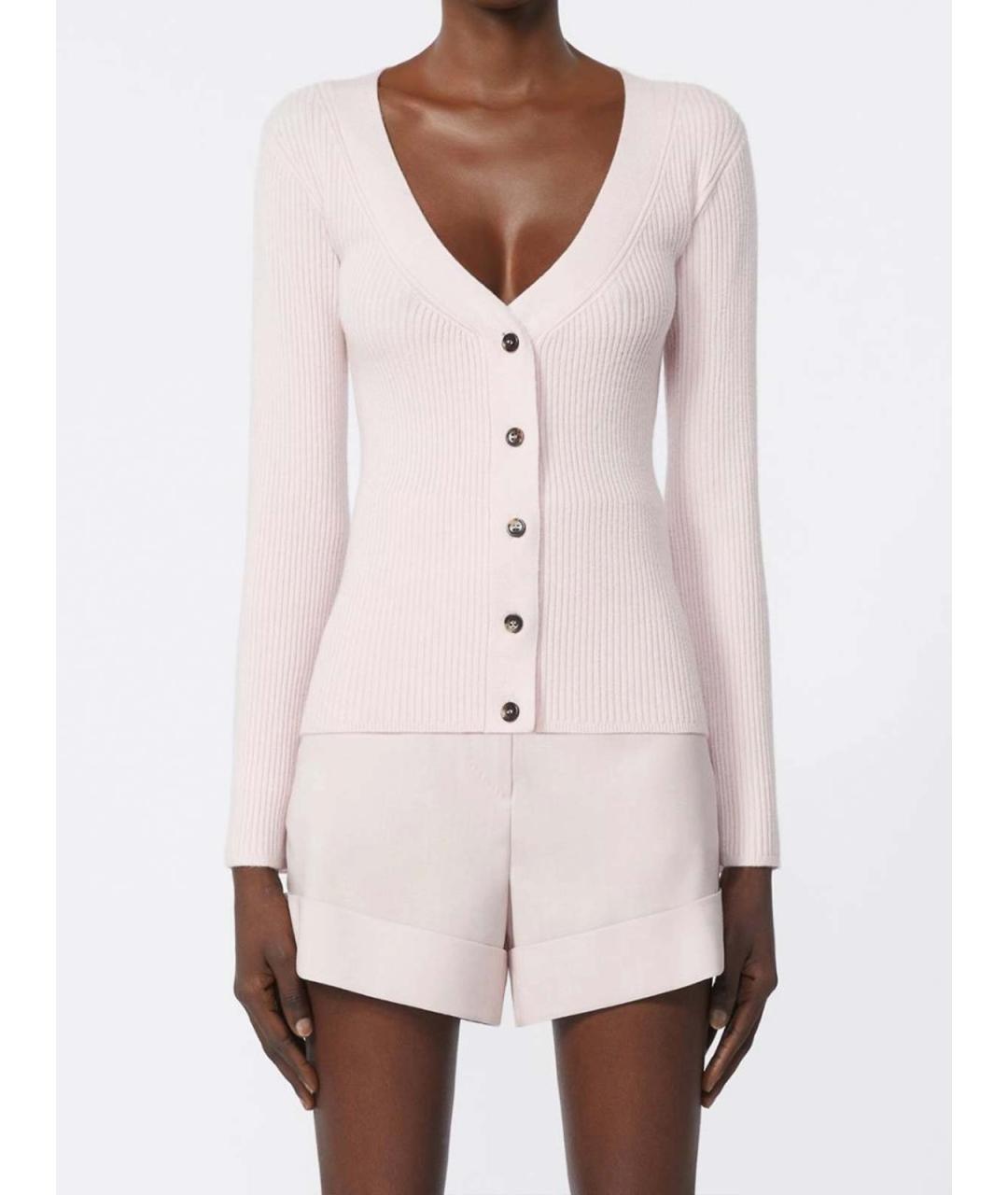 MAX MARA Розовый шерстяной кардиган, фото 2