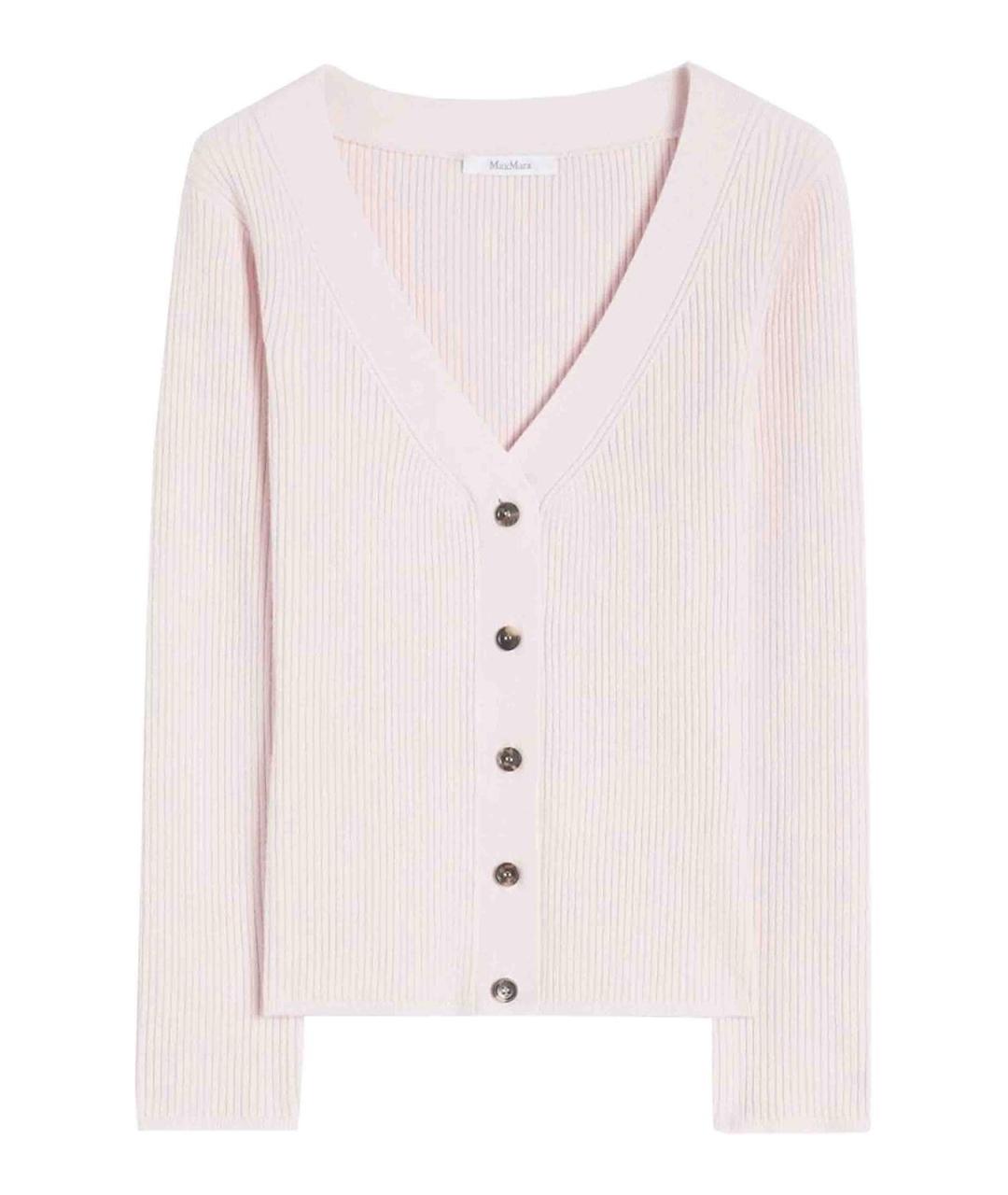 MAX MARA Розовый шерстяной кардиган, фото 1