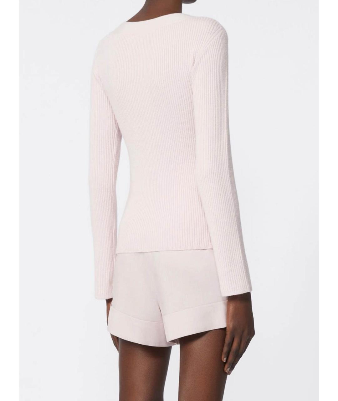 MAX MARA Розовый шерстяной кардиган, фото 3