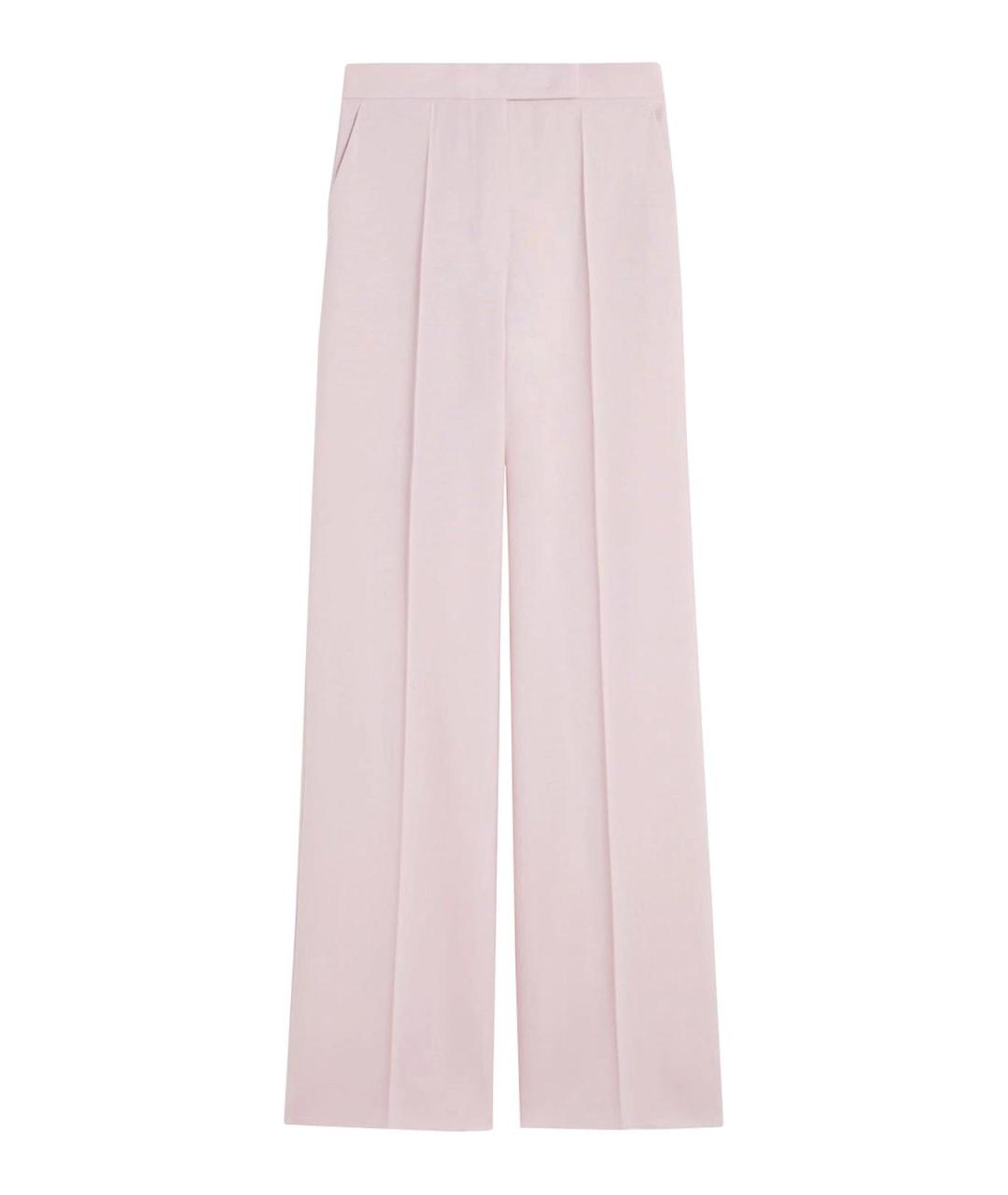 MAX MARA Розовые прямые брюки, фото 1