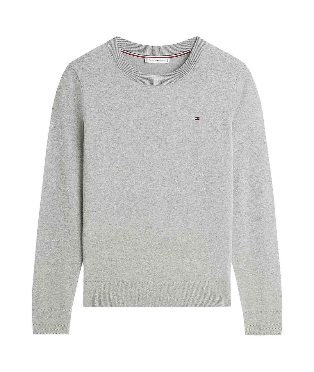 TOMMY HILFIGER Серый хлопковый джемпер / свитер, фото 1
