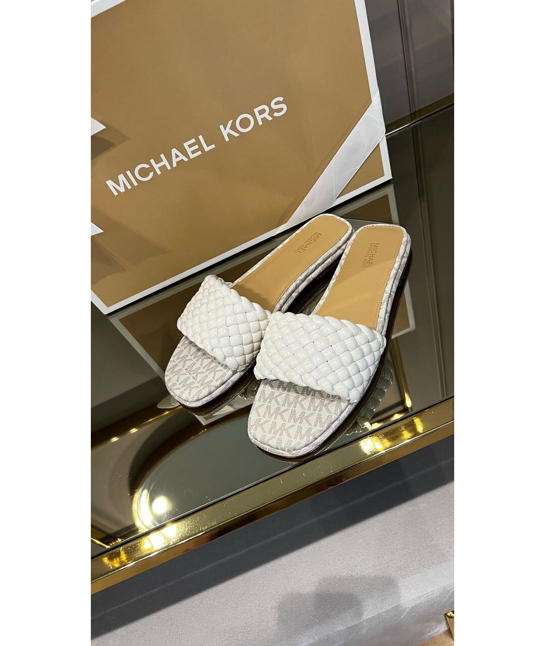 MICHAEL KORS Белые шлепанцы, фото 4