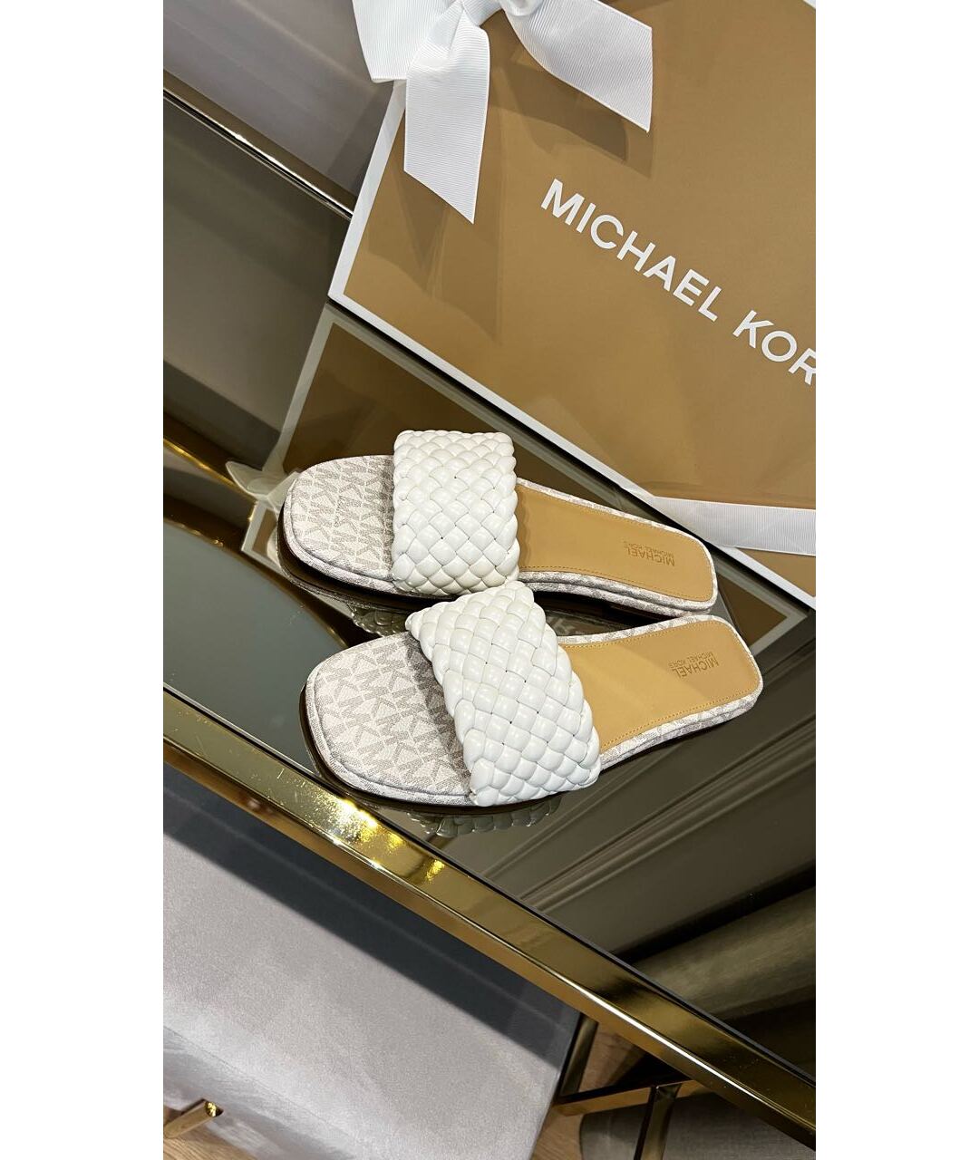 MICHAEL KORS Белые шлепанцы, фото 5