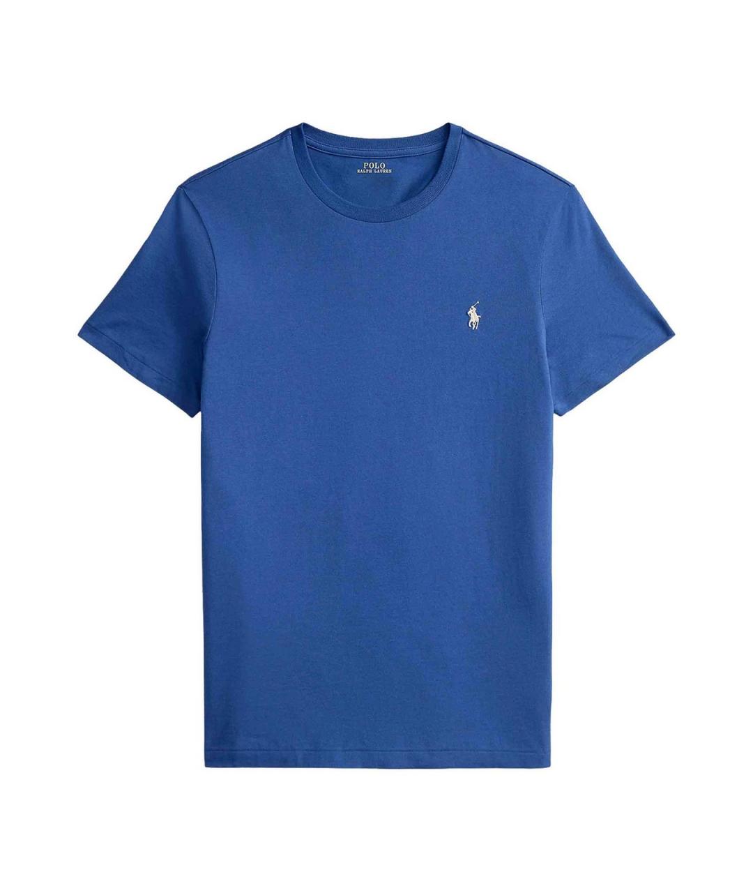 POLO RALPH LAUREN Синяя хлопковая футболка, фото 1