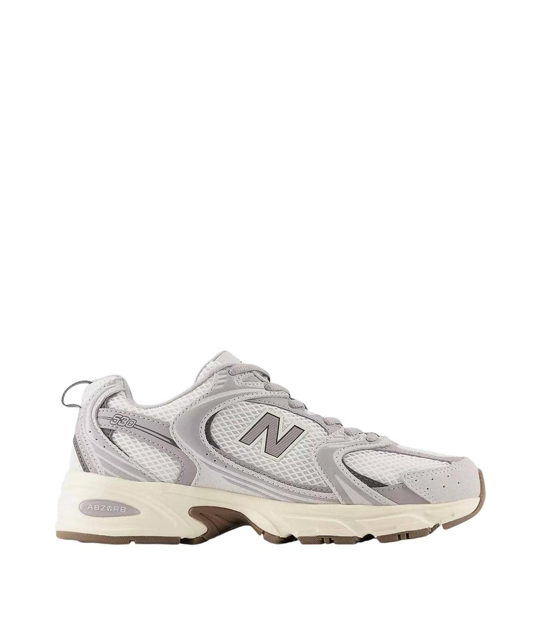 NEW BALANCE Серые кожаные кроссовки, фото 1