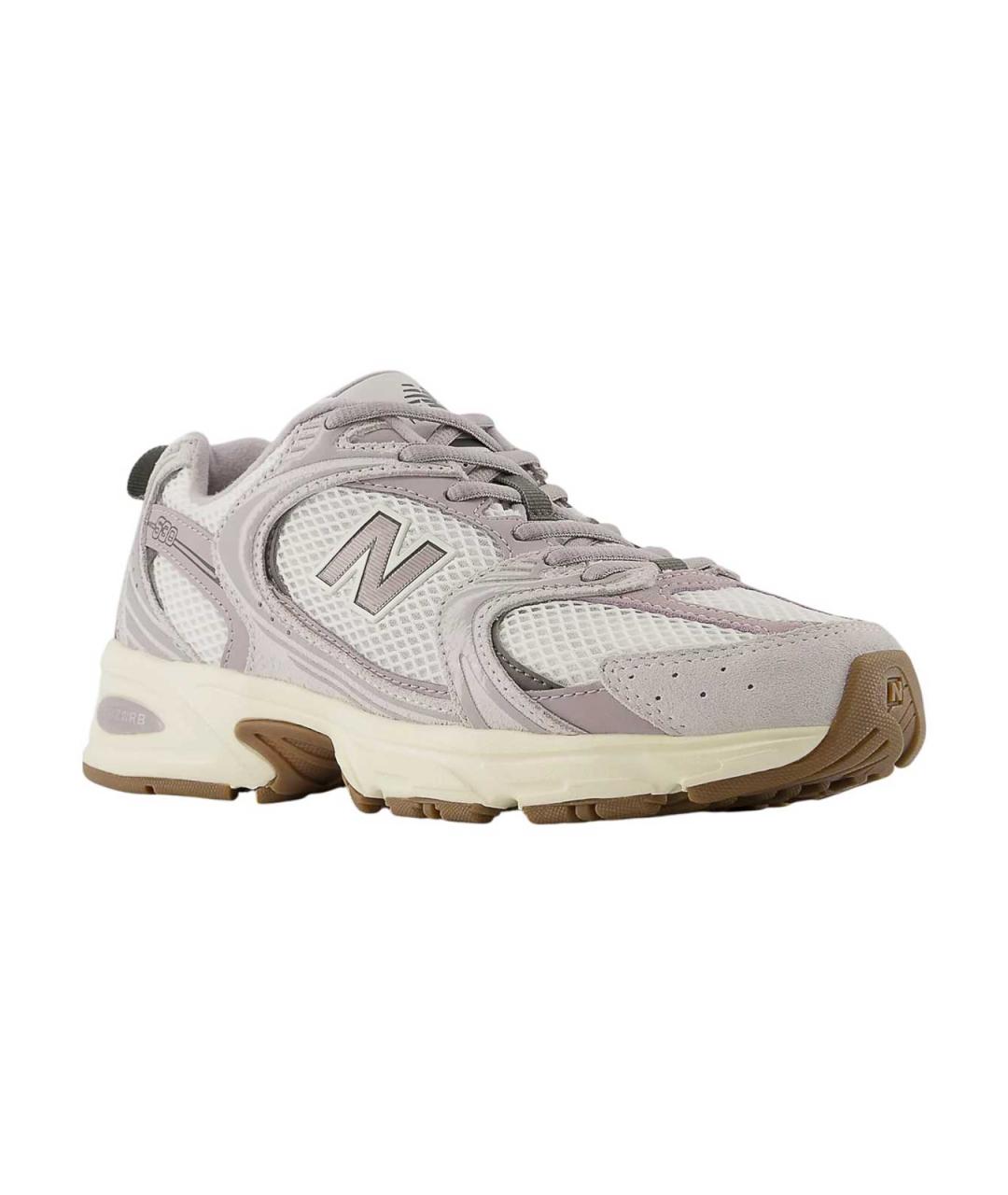 NEW BALANCE Серые кожаные кроссовки, фото 3