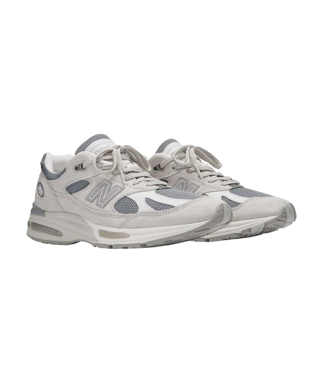 NEW BALANCE Серые замшевые низкие кроссовки / кеды, фото 3