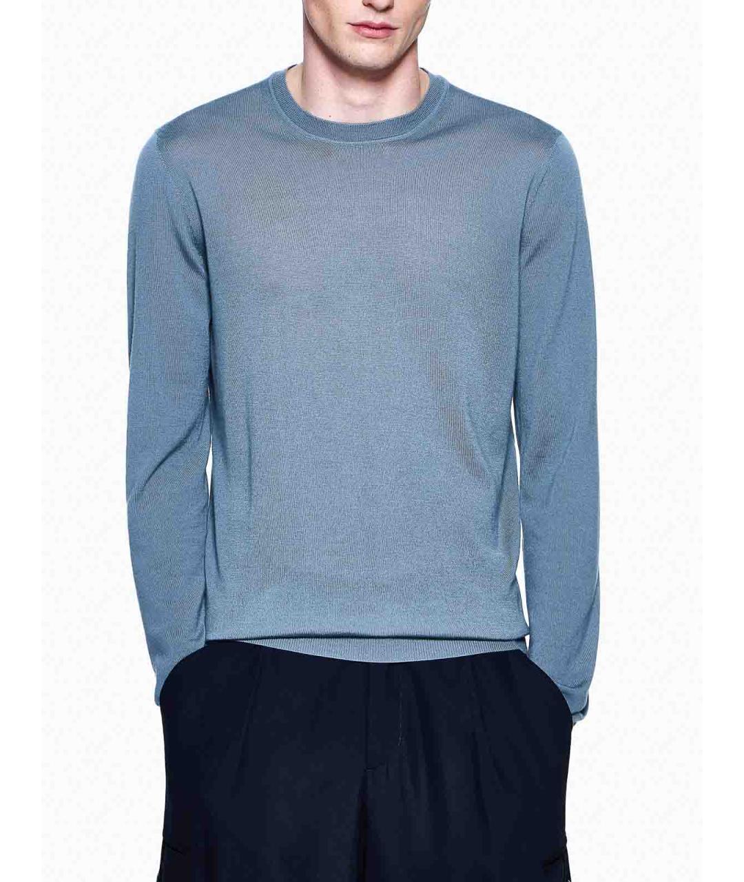 GIORGIO ARMANI Голубой джемпер / свитер, фото 2
