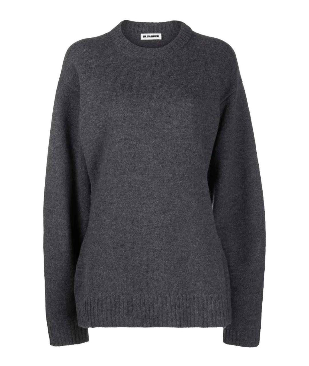 JIL SANDER Серый шерстяной джемпер / свитер, фото 1