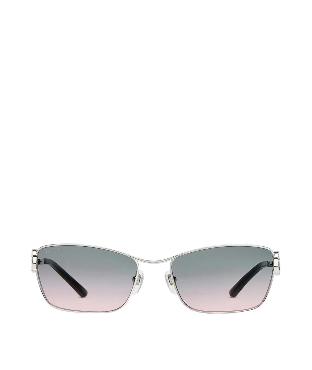 GUCCI Серые металлические солнцезащитные очки, фото 1