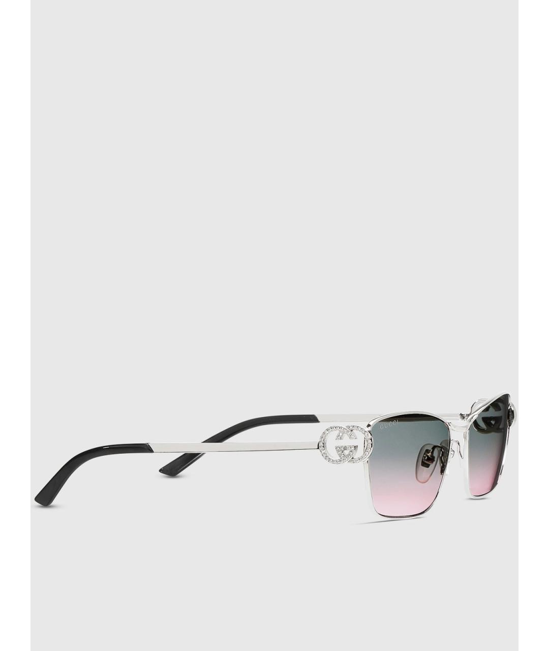 GUCCI Серые металлические солнцезащитные очки, фото 2