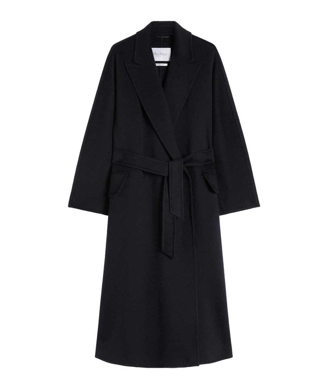 MAX MARA Темно-синее шерстяное пальто, фото 1