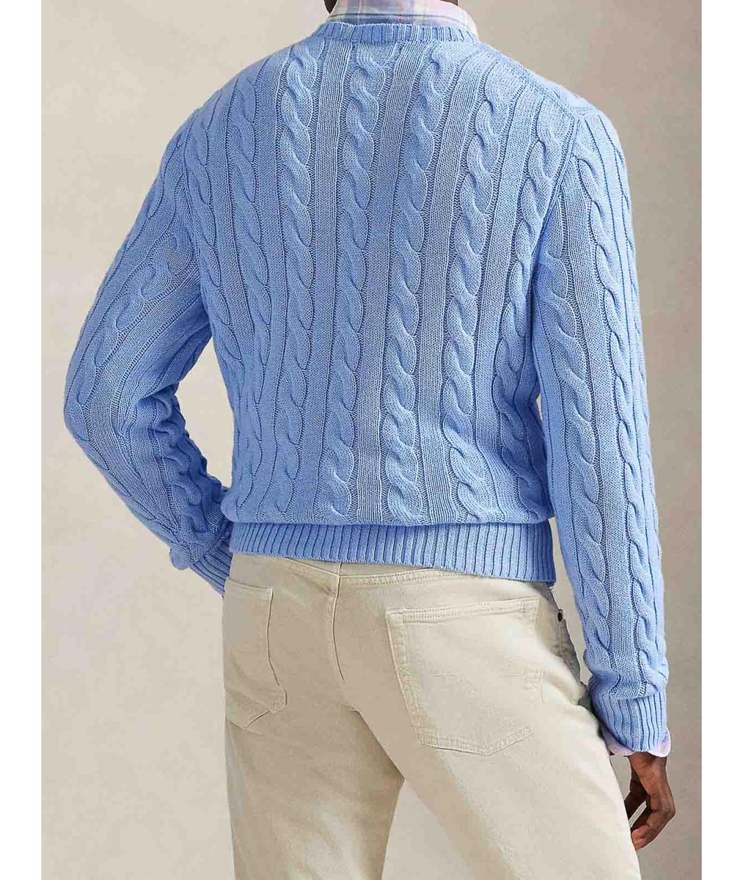 POLO RALPH LAUREN Синий хлопковый джемпер / свитер, фото 3
