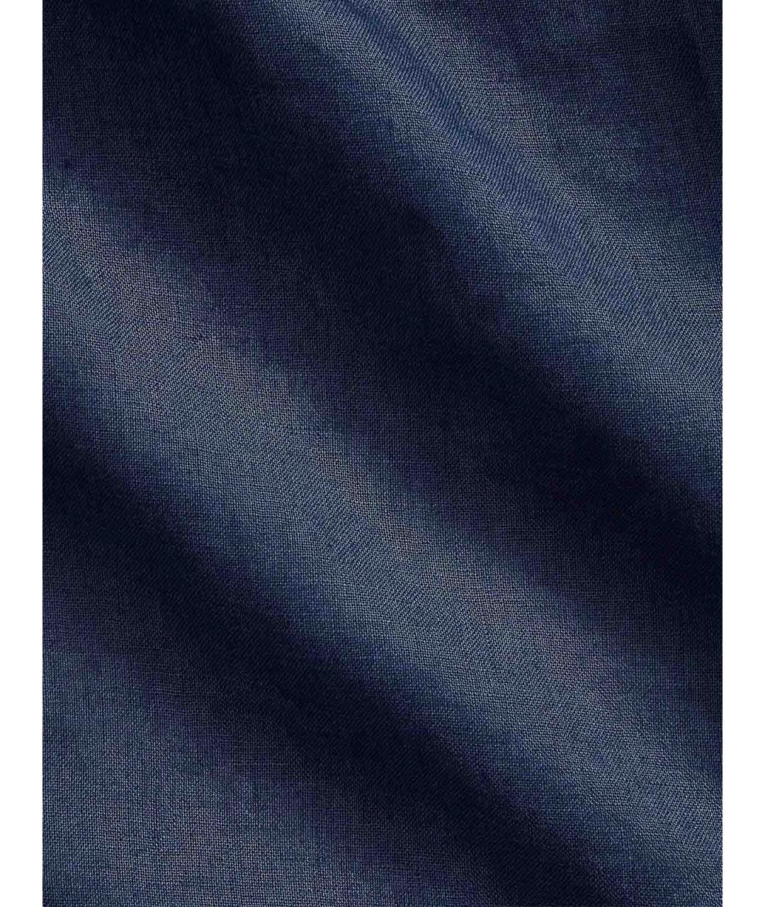 POLO RALPH LAUREN Синяя льняная классическая рубашка, фото 2