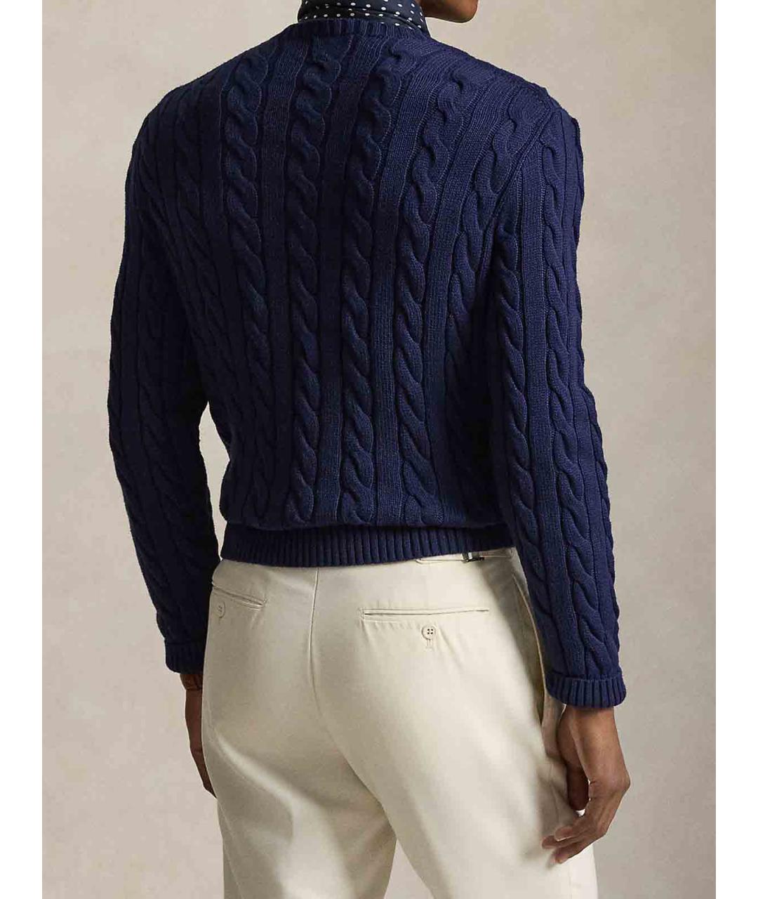 POLO RALPH LAUREN Синий хлопковый джемпер / свитер, фото 3