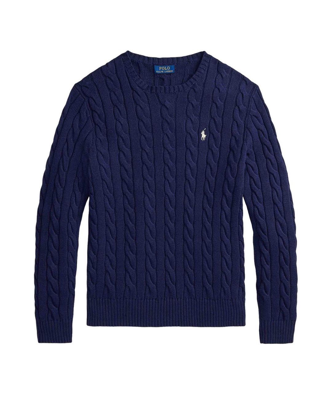 POLO RALPH LAUREN Синий хлопковый джемпер / свитер, фото 1