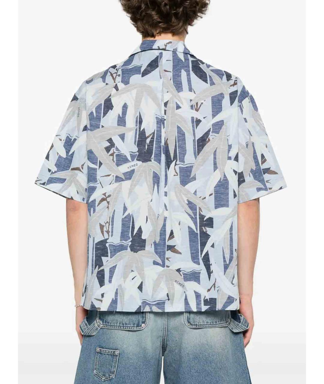 KENZO Синяя хлопковая классическая рубашка, фото 4