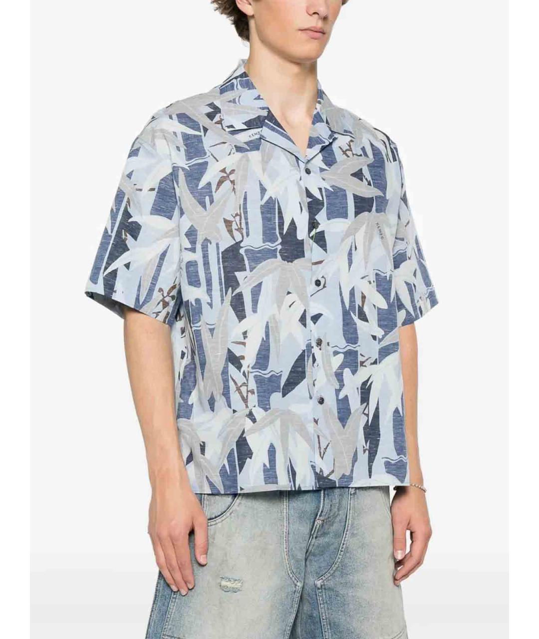 KENZO Синяя хлопковая классическая рубашка, фото 3
