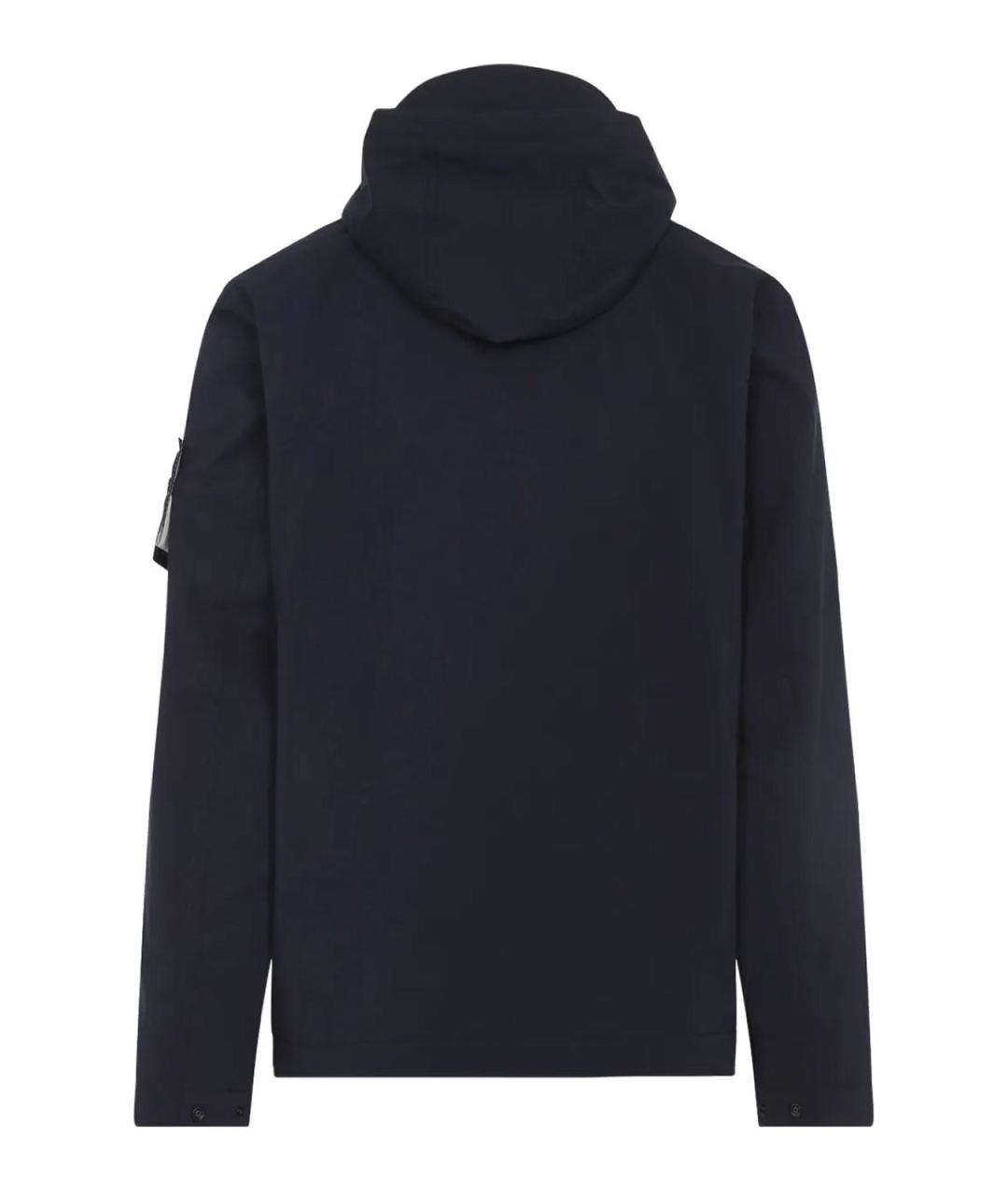 STONE ISLAND Темно-синяя полиэстеровая куртка, фото 2