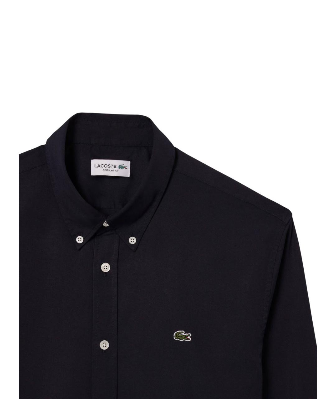 LACOSTE Темно-синяя хлопковая кэжуал рубашка, фото 2