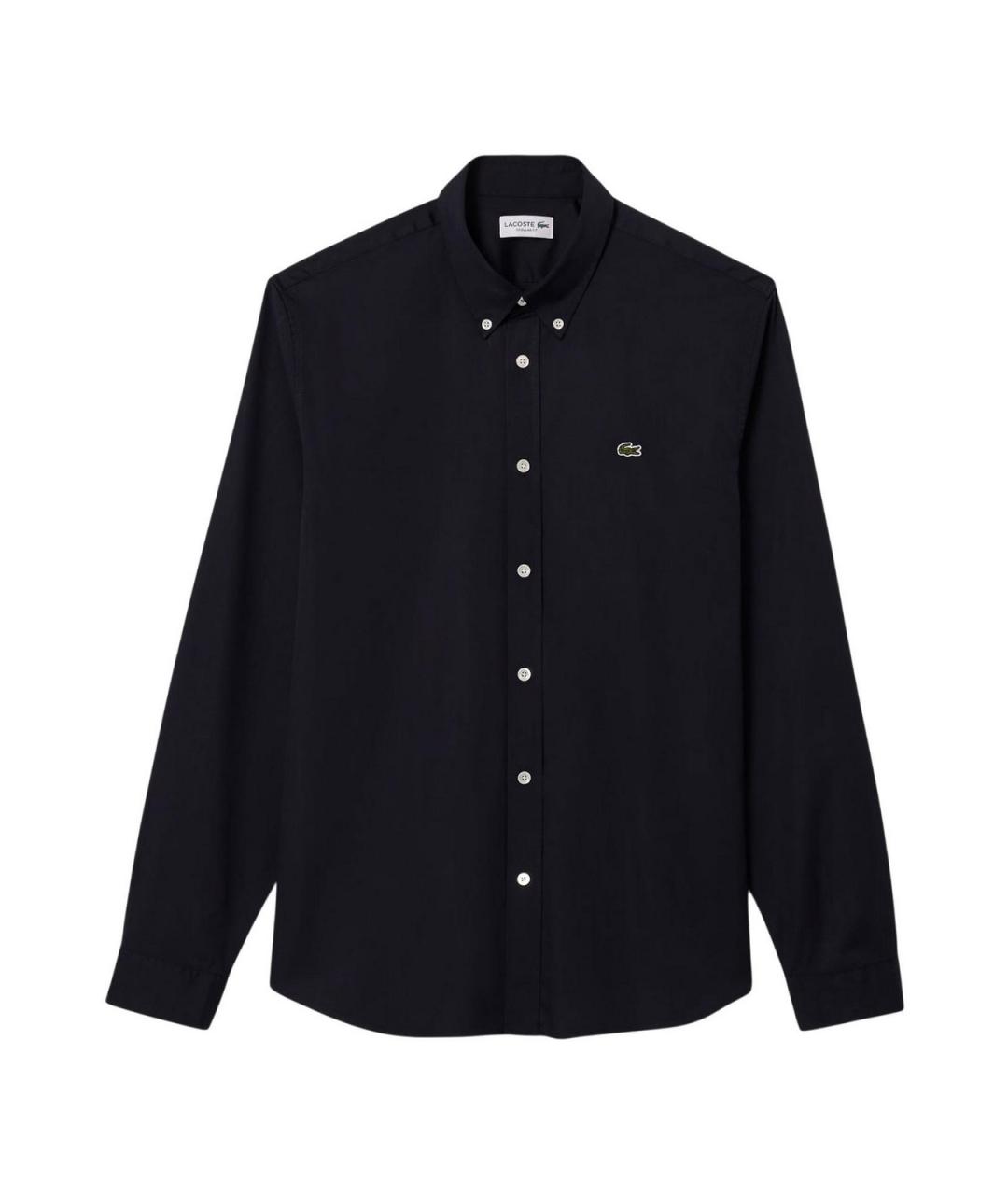 LACOSTE Темно-синяя хлопковая кэжуал рубашка, фото 1