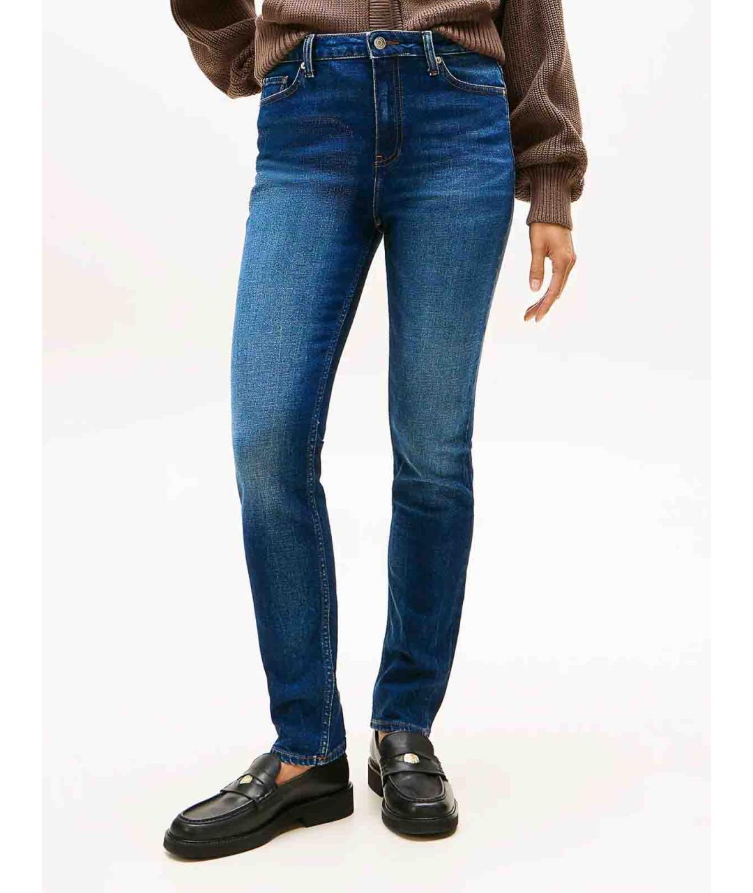 TOMMY HILFIGER Синие прямые джинсы, фото 2