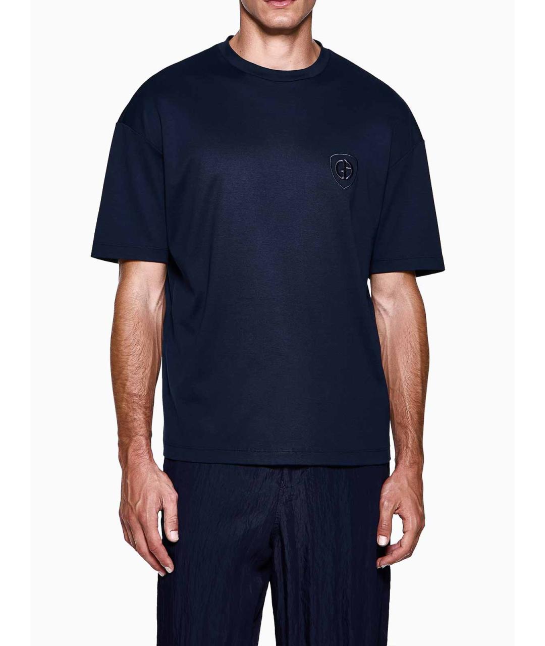 GIORGIO ARMANI Синяя футболка, фото 2