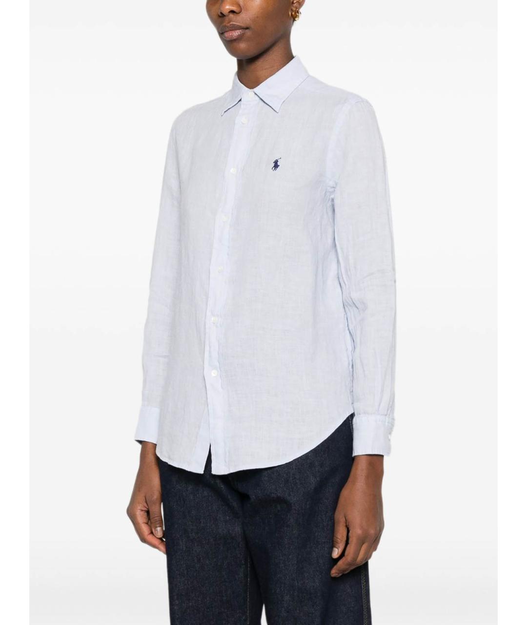 POLO RALPH LAUREN Синяя льняная рубашка, фото 2