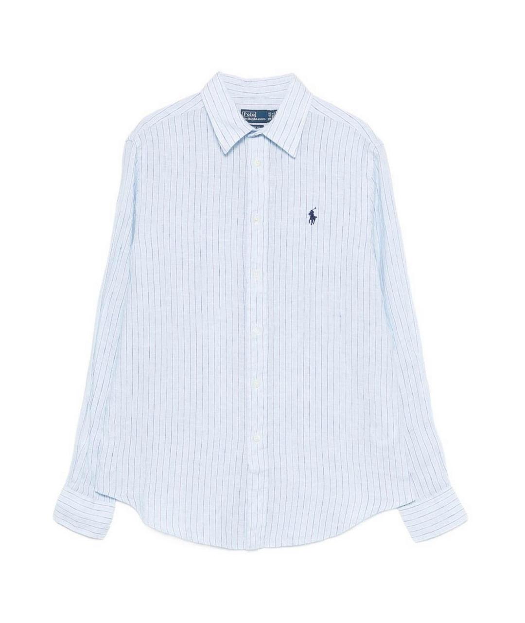 POLO RALPH LAUREN Синяя льняная рубашка, фото 1