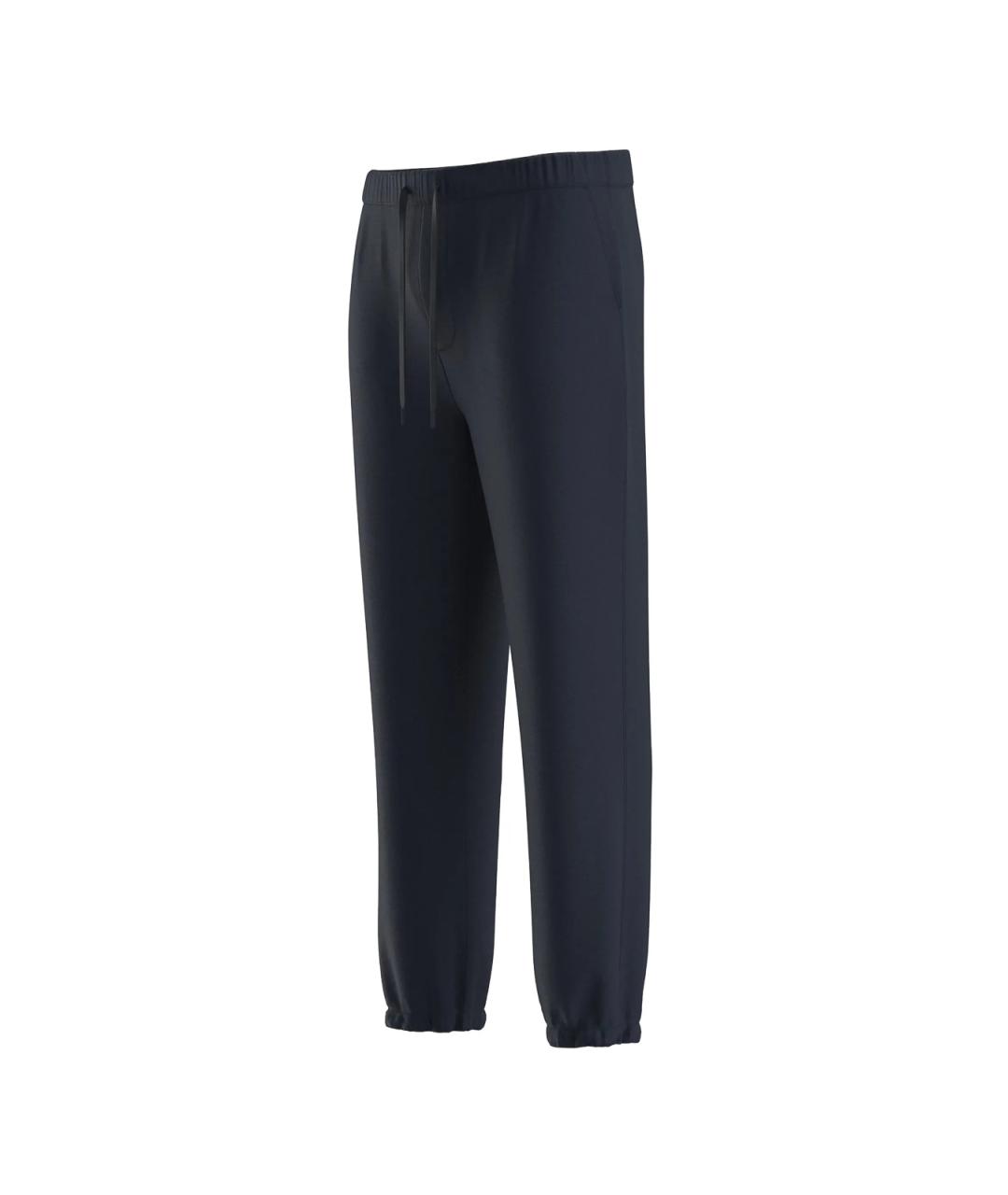 HUGO BOSS Синие хлопковые повседневные брюки, фото 3
