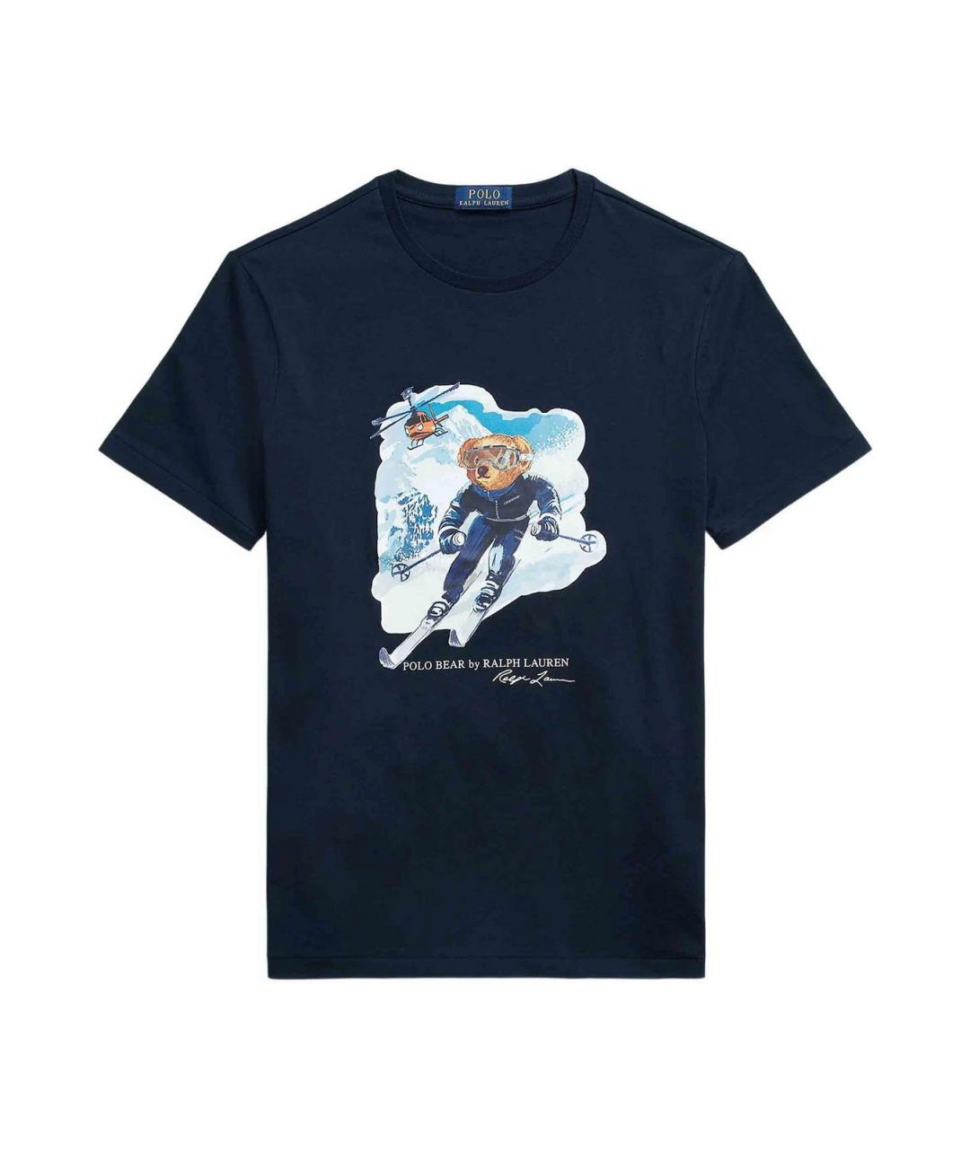 POLO RALPH LAUREN Синяя хлопковая футболка, фото 1