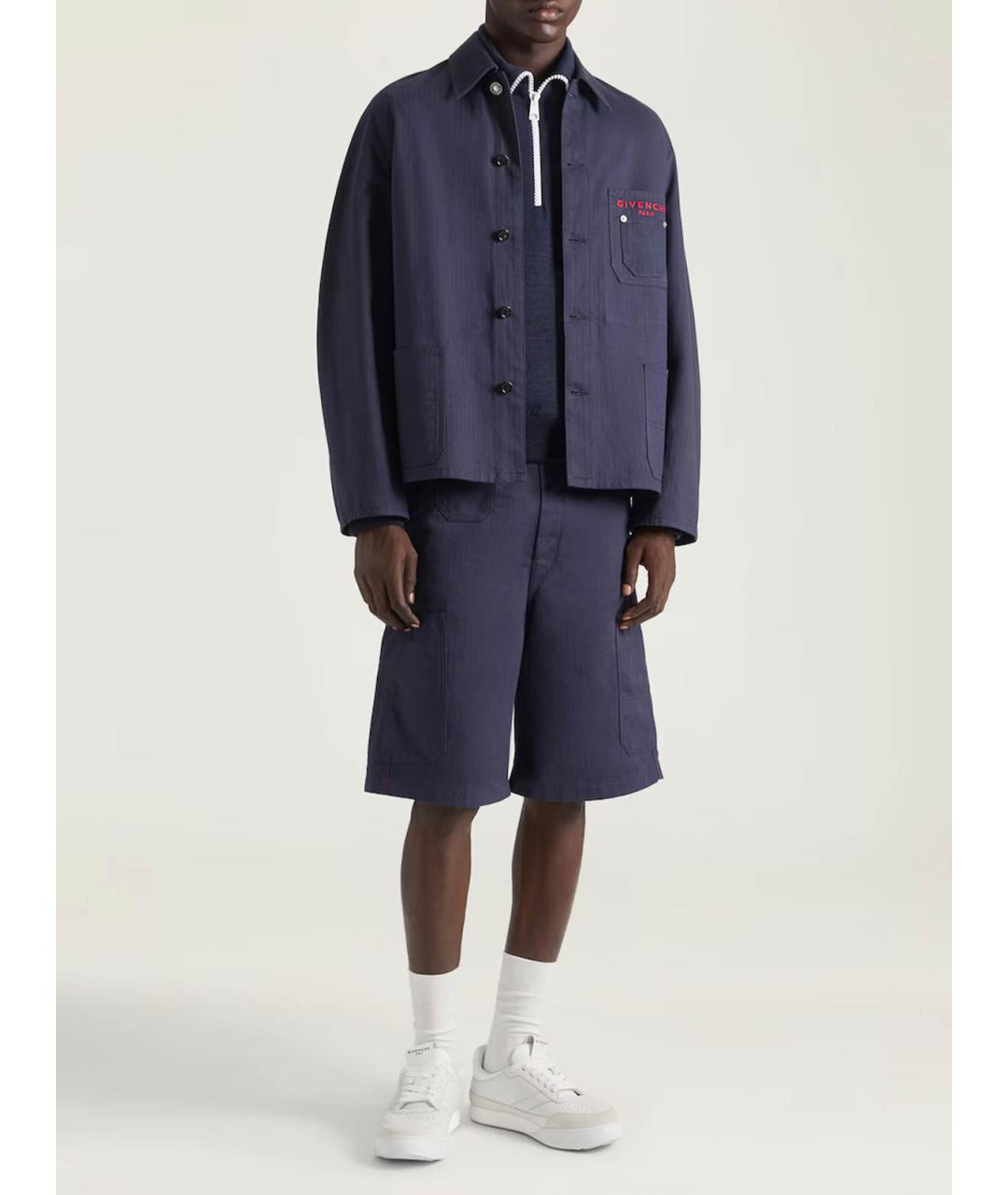 GIVENCHY Синяя хлопковая куртка, фото 2
