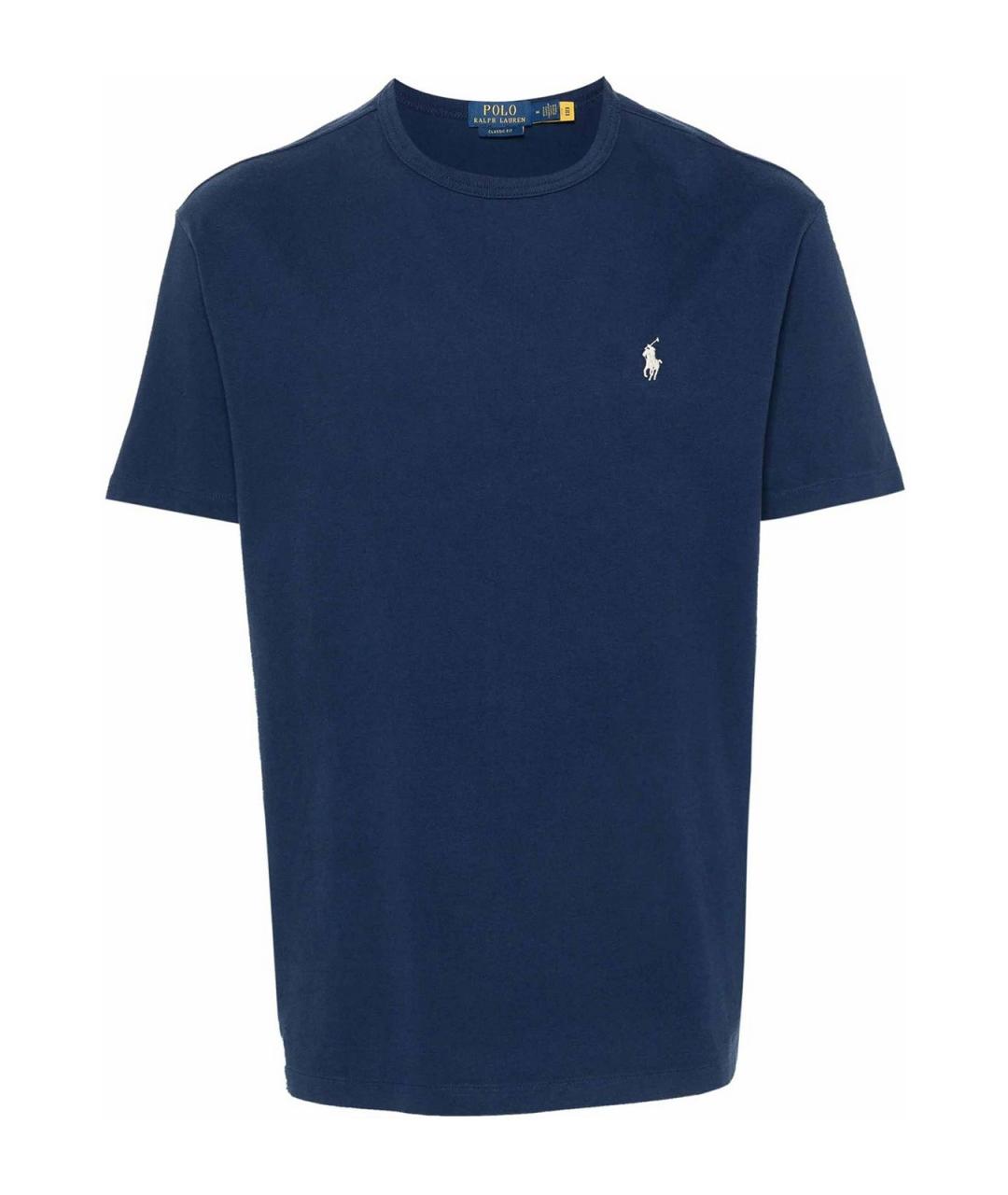 POLO RALPH LAUREN Синяя хлопковая футболка, фото 1