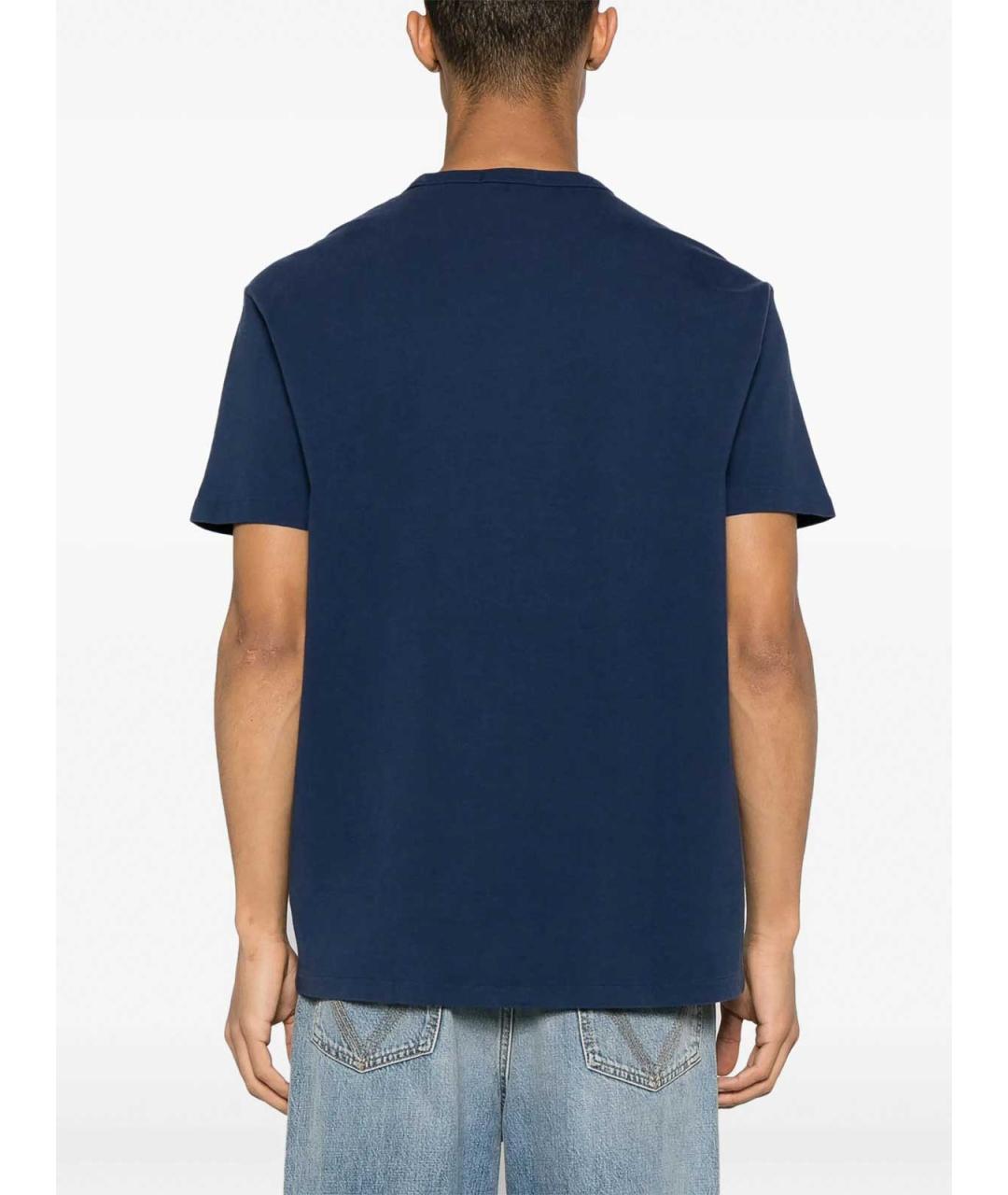 POLO RALPH LAUREN Синяя хлопковая футболка, фото 4