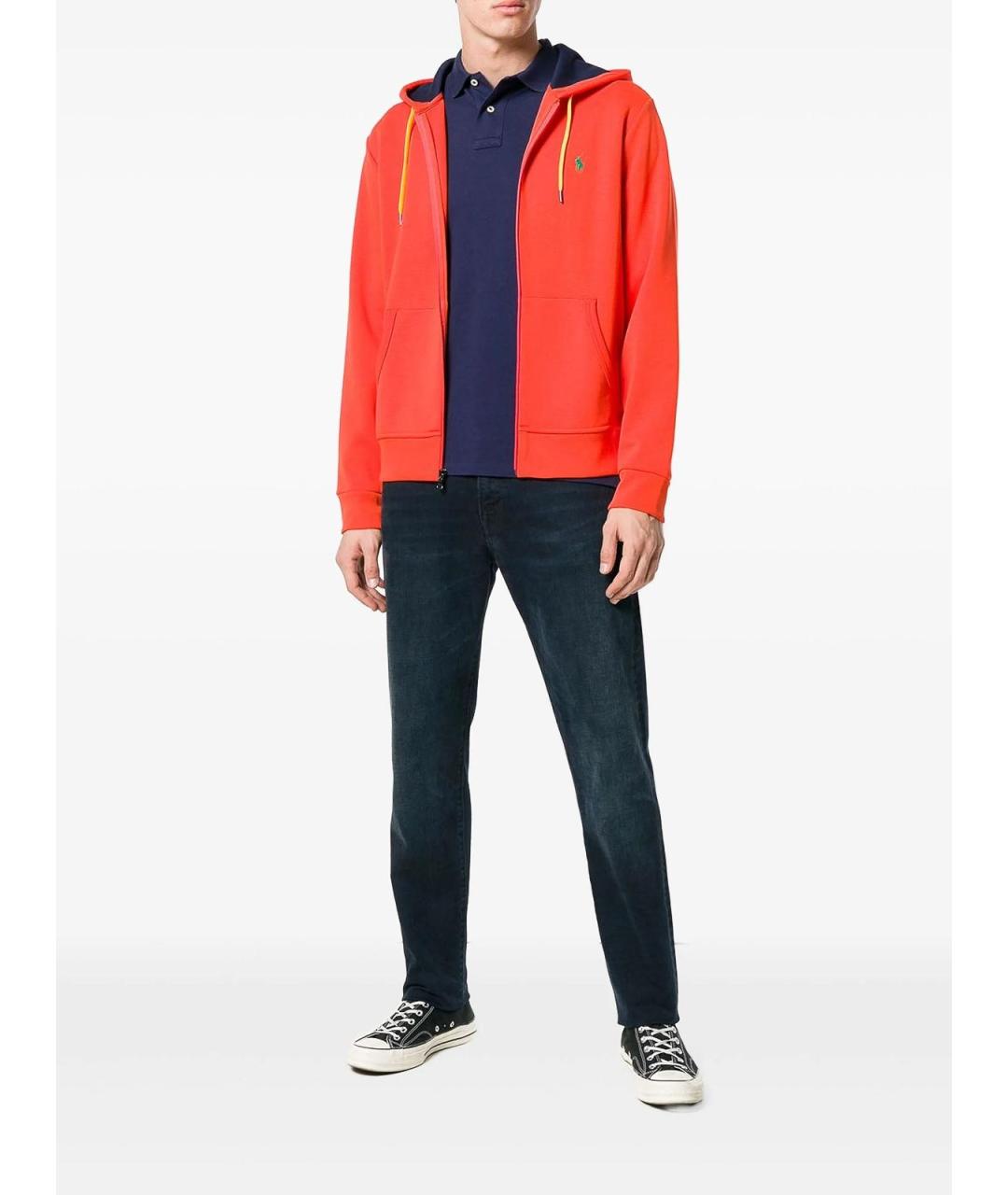 POLO RALPH LAUREN Синее хлопковое поло с коротким рукавом, фото 2