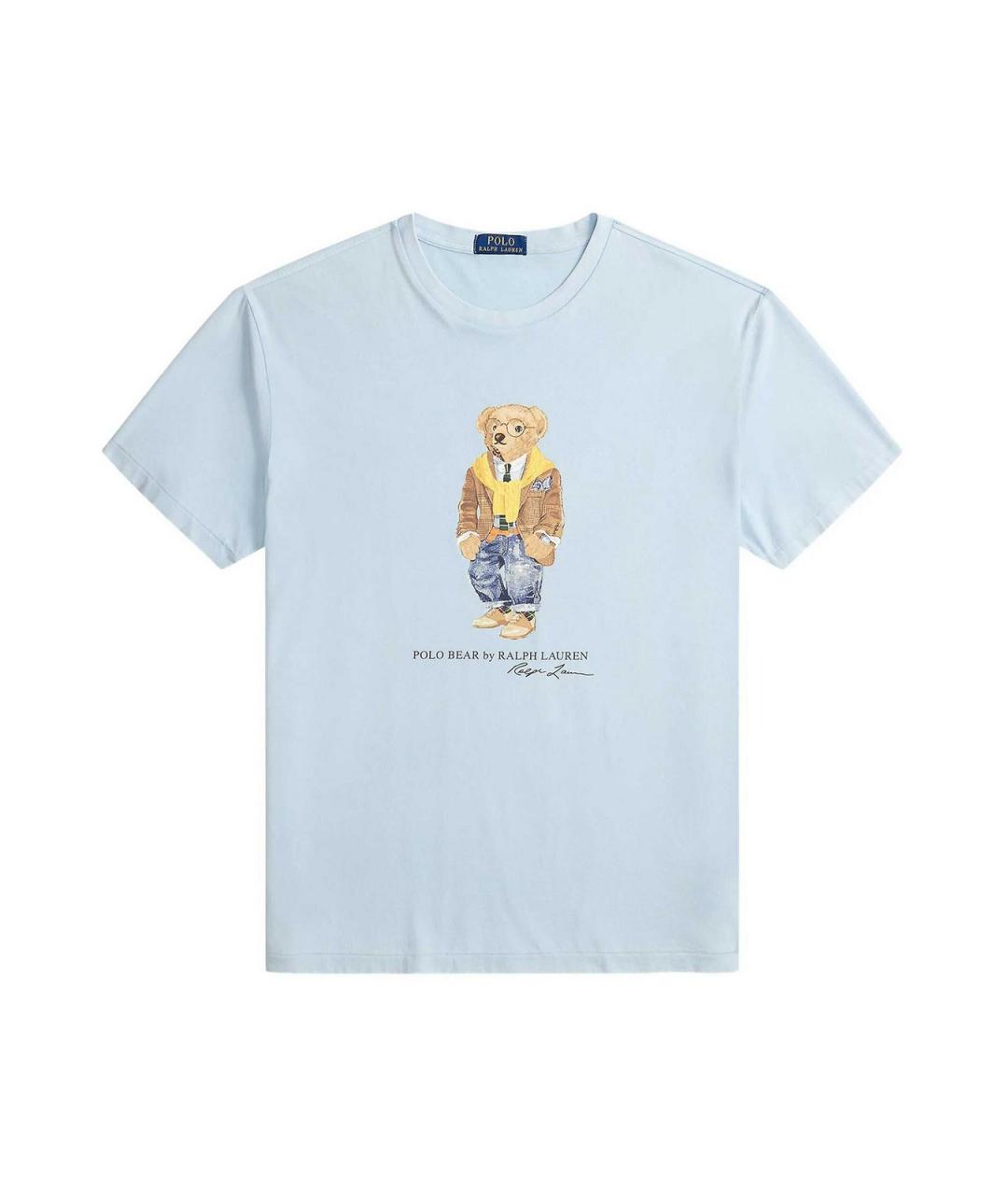 POLO RALPH LAUREN Голубая хлопковая футболка, фото 1