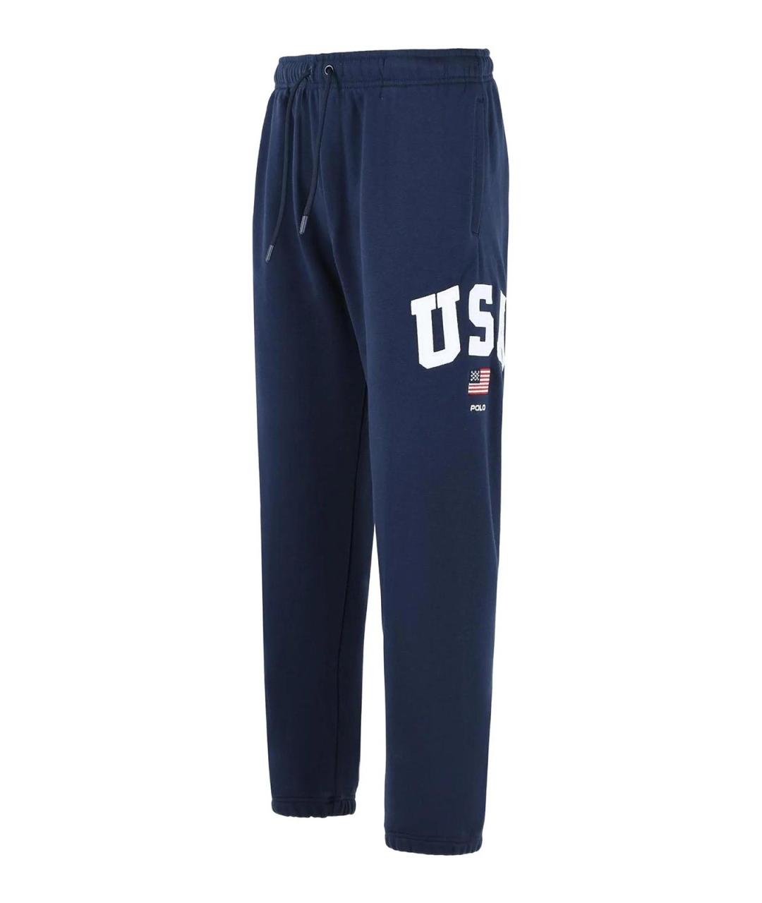 POLO RALPH LAUREN Синие хлопковые повседневные брюки, фото 3