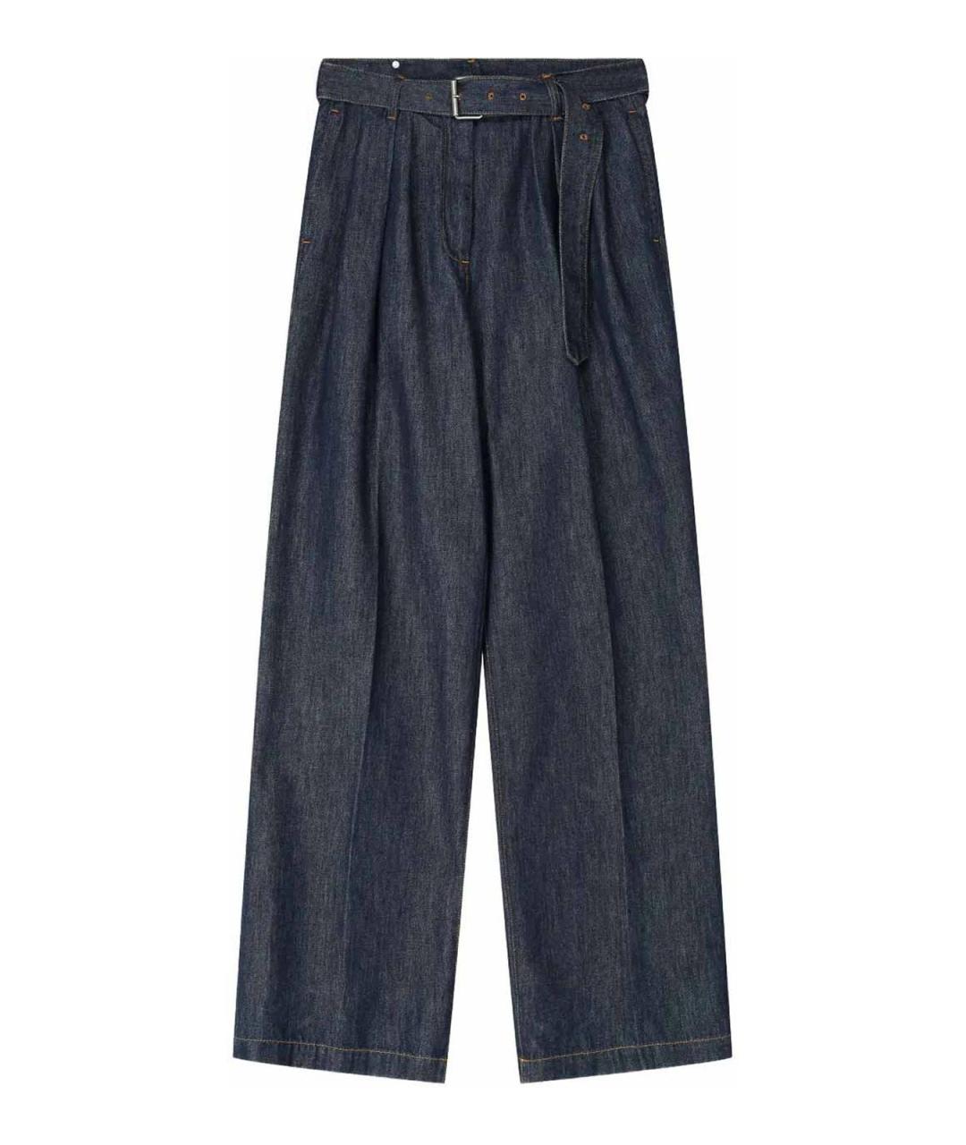 DRIES VAN NOTEN Синие хлопковые прямые джинсы, фото 1