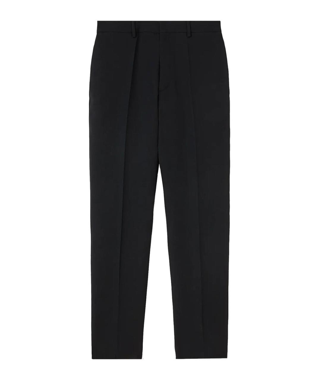 JIL SANDER Синие шерстяные повседневные брюки, фото 1