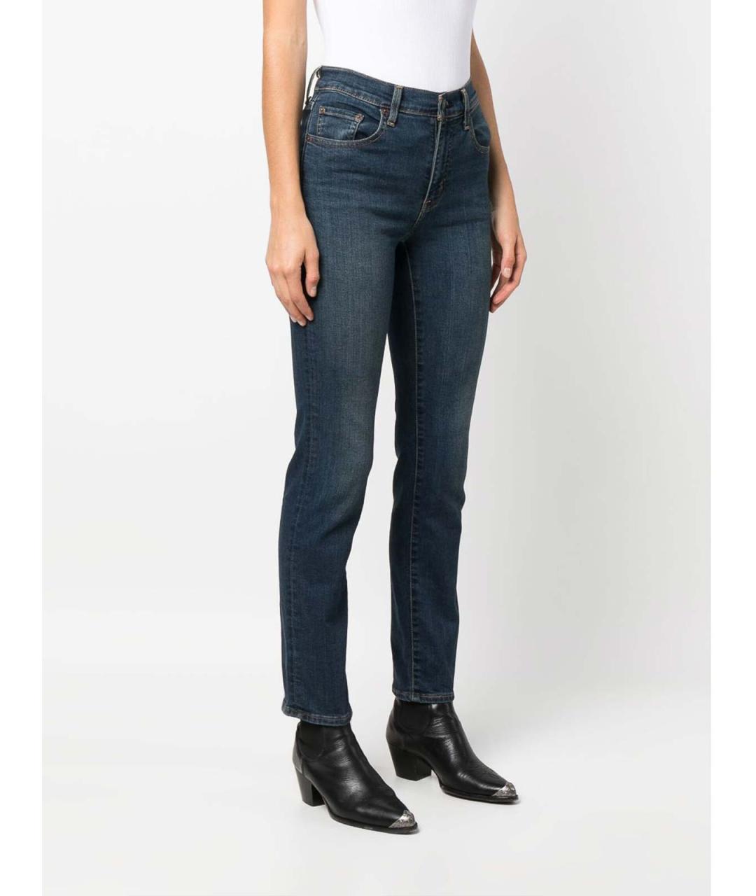 LEVI'S Синие хлопковые джинсы слим, фото 5
