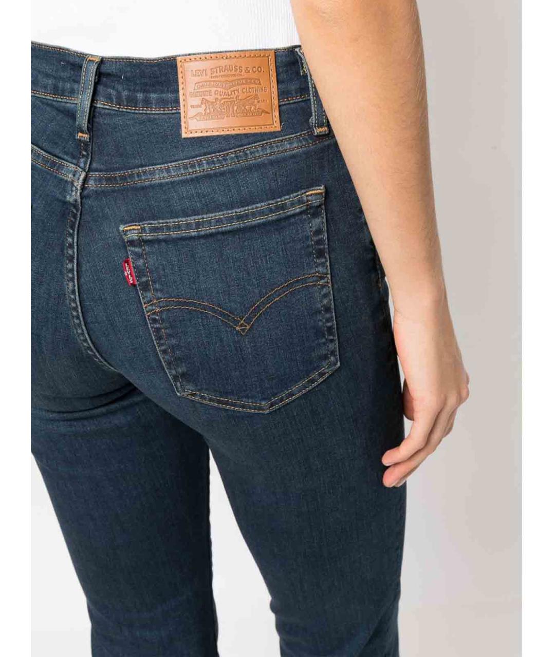 LEVI'S Синие хлопковые джинсы слим, фото 3