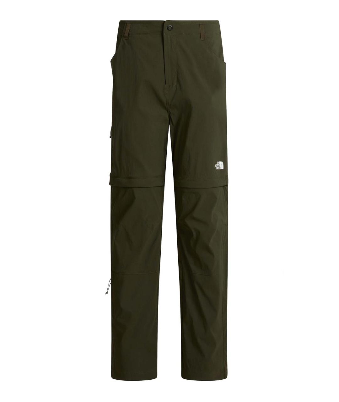 THE NORTH FACE Зеленые нейлоновые прямые брюки, фото 1