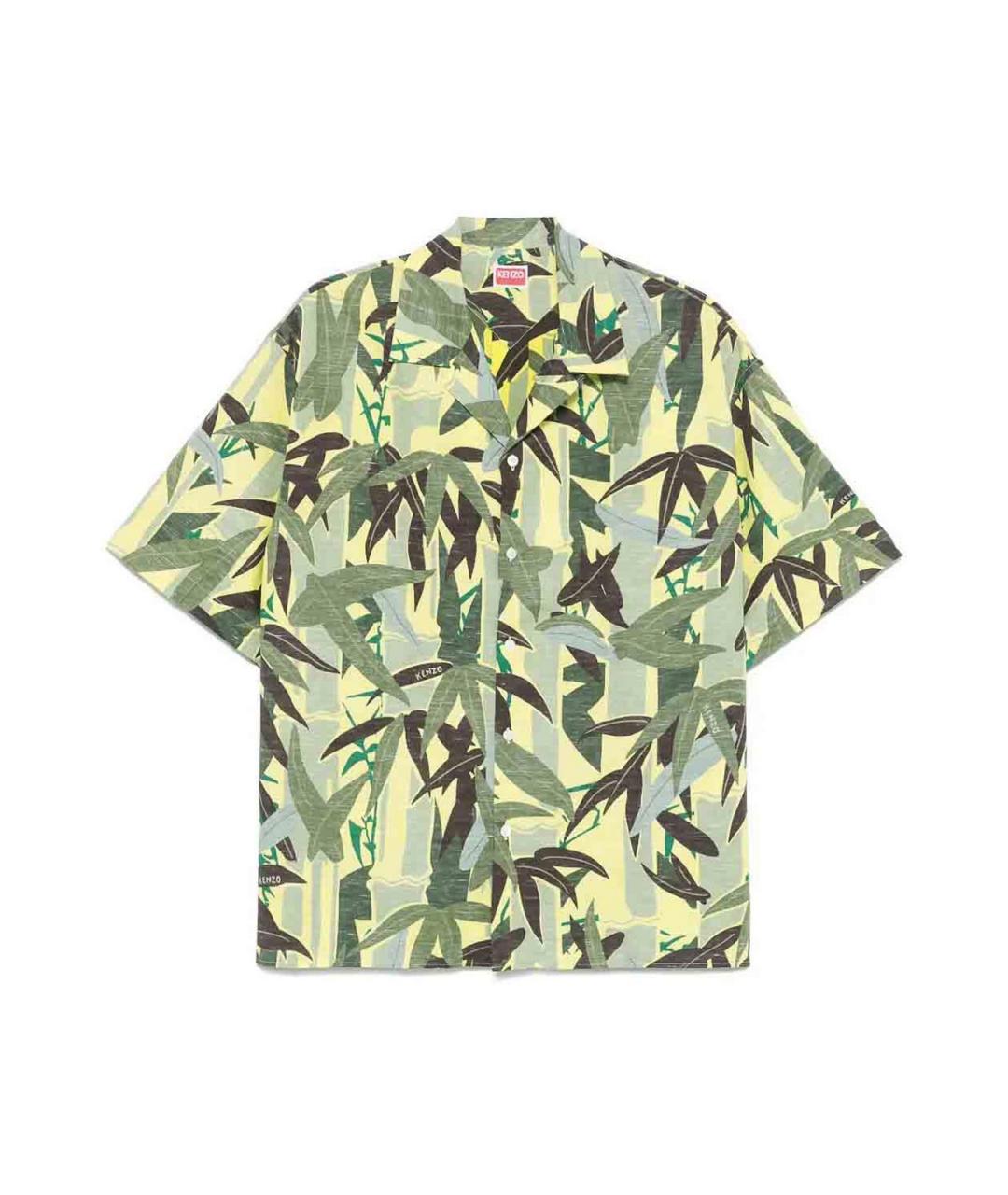 KENZO Зеленая хлопковая классическая рубашка, фото 1