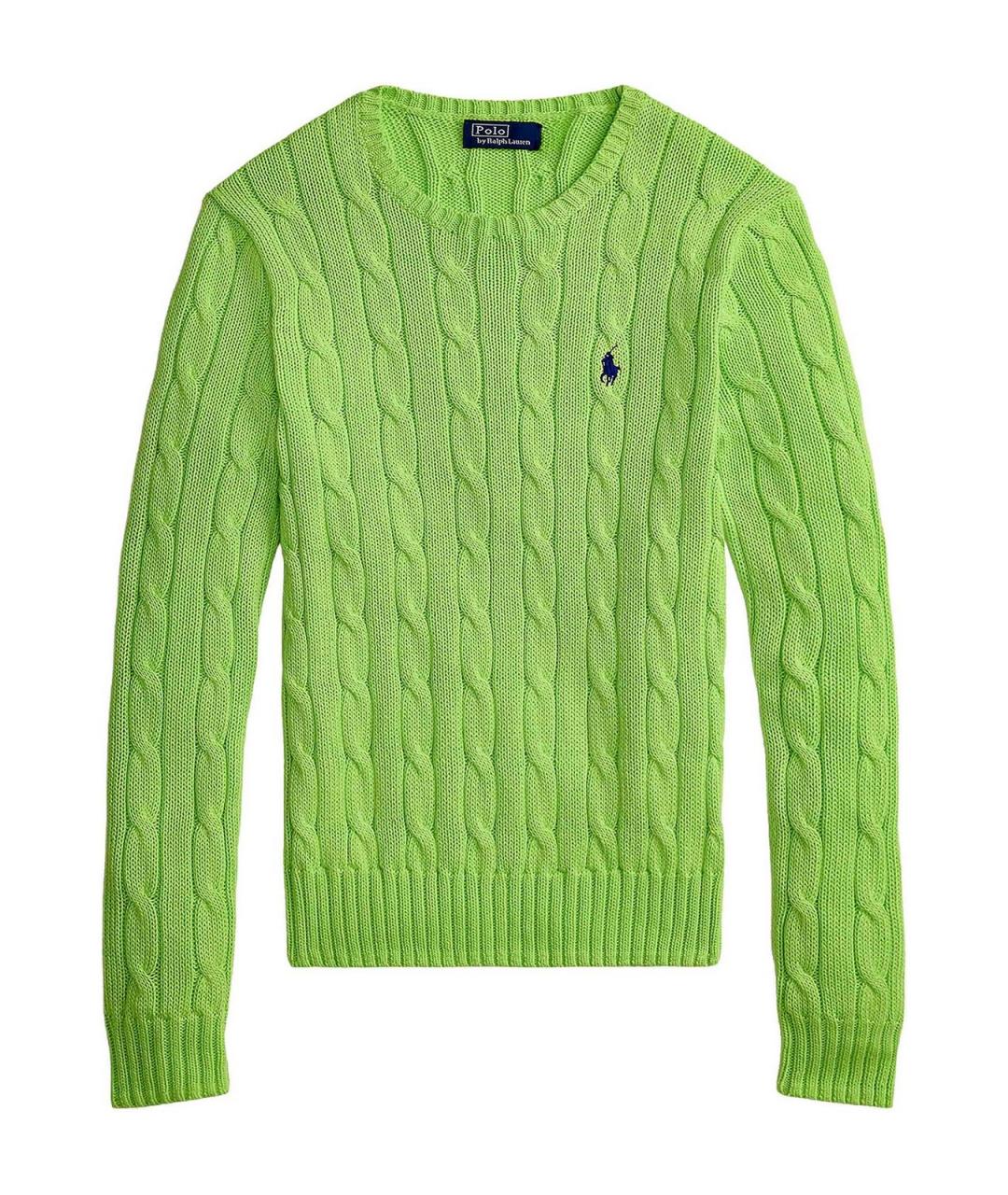 POLO RALPH LAUREN Зеленый хлопковый джемпер / свитер, фото 1