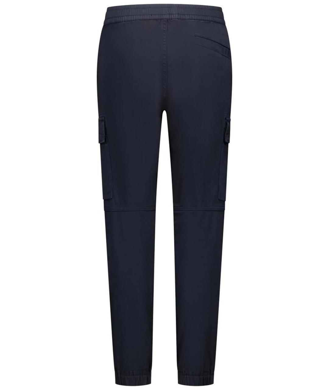 STONE ISLAND Темно-синие хлопковые брюки и шорты, фото 3