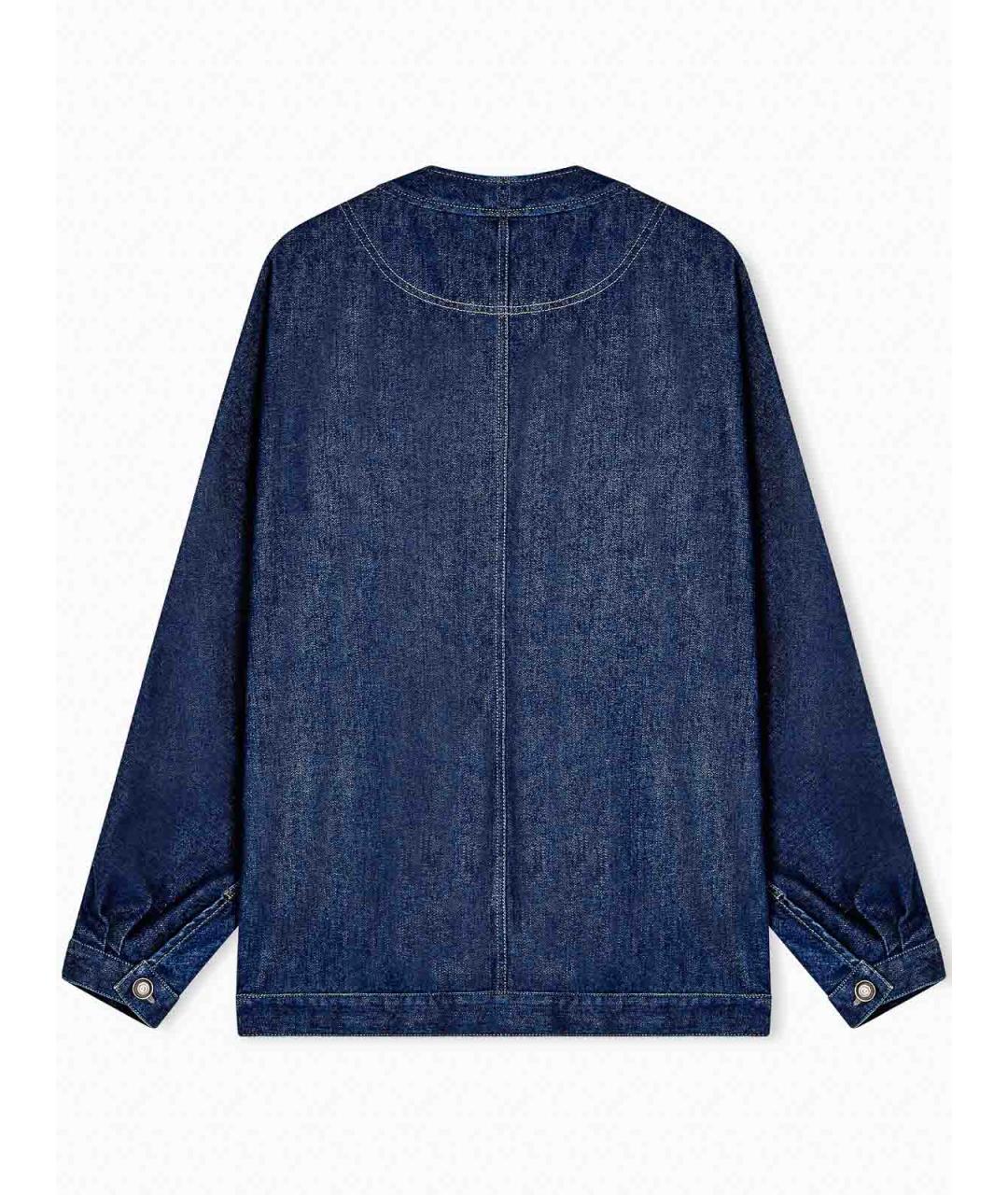 GIORGIO ARMANI Синяя хлопковая куртка, фото 2