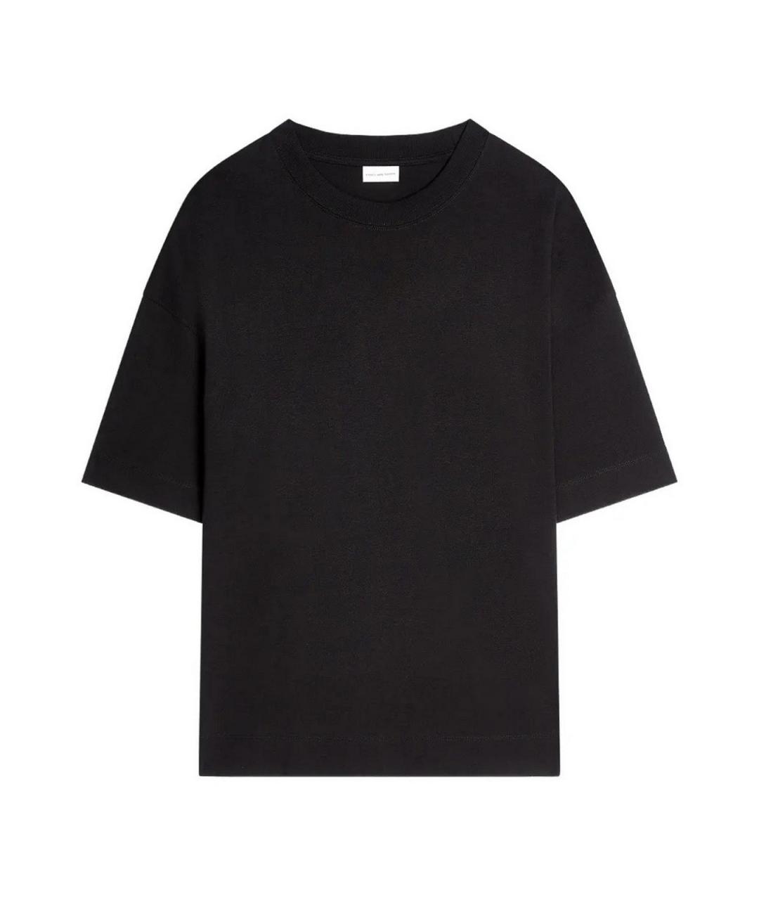 DRIES VAN NOTEN Черная хлопковая футболка, фото 1