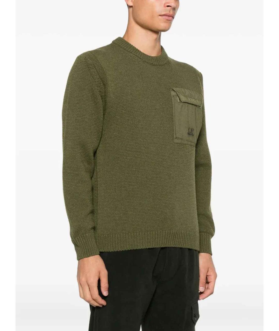 CP COMPANY Зеленый шерстяной джемпер / свитер, фото 3