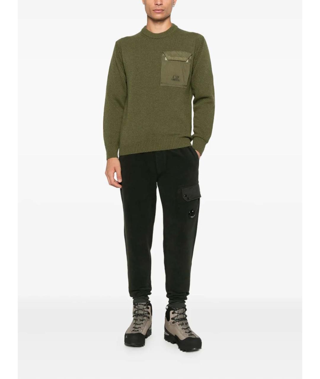 CP COMPANY Зеленый шерстяной джемпер / свитер, фото 2